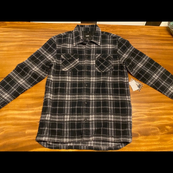 vans flannel black